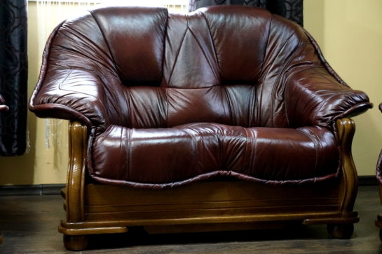 sofa skórzana Roma dębowy stelaż meble wioleks producent